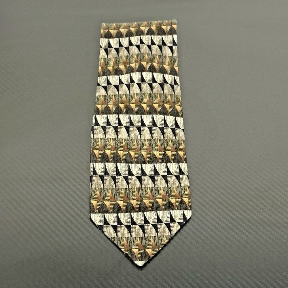 Mosaic Men's Silk Tie Geometric Patterns Handmade 100% Silk‎ - 4" x 61"